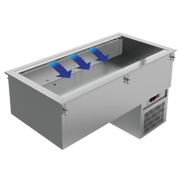 Vasca refrigerata ad incasso, 4x gn 1/1