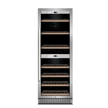 Espositore refrigerato per vini a 2 temperature, 126 bottiglie, +5°/+20°C