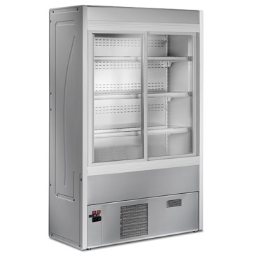 Murale refrigerato professionale con 3 ripiani e porte in vetro scorrevoli, +4 °c/+6 °c, larghezza=1000 mm