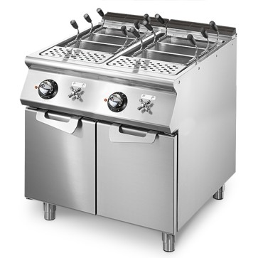 Cuocipasta elettrico, 2 vasche GN 1/1, capacità 2x 40 litri, resistenze fisse
