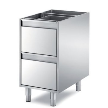 Cassettiera componibile a 2 cassetti h 250 dim. mm 440x890x810 h