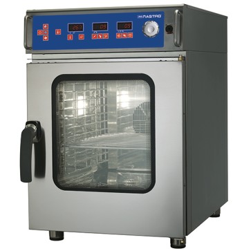 Forno combinato elettrico da 6x GN 2/3 con umidificatore, controllo digitale e autolavaggio