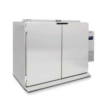 Box refrigerato per rifiuti 2x 120/ 240 litri, con gruppo a destra e kit invernale