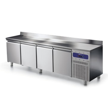Tavolo freezer 600 mm 4 porte 430x325 mm con alzatina, -10°/-20°C
