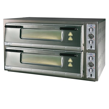 Forno pizza elettrico da 9+9 pizze ø30 cm, controllo meccanico