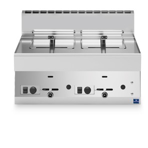 Friggitrice a gas da banco, 8+8 litri