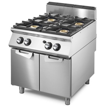 Cucina a gas su vano con porte, 4 bruciatori