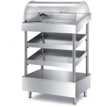 Tramoggia pane con cupola in plexiglass, dim. mm.1000x700x1740h.