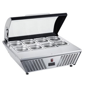 Vetrina refrigerata professionale da banco per ingredienti 8x GN1/6