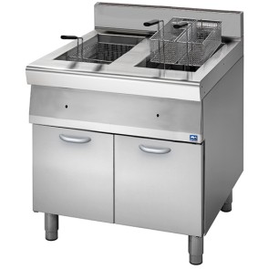 Friggitrice a gas su base chiusa, 13+13 litri