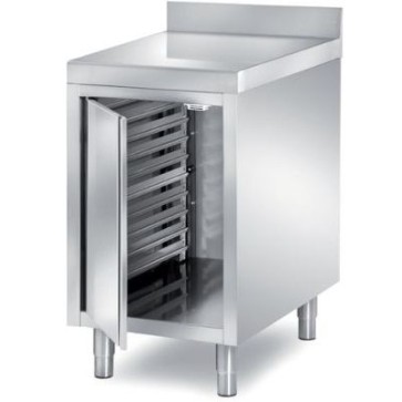 Tavolo armadiato con 1 anta a battente con portateglie 40x60cm - dim. cm 50x80x85 h