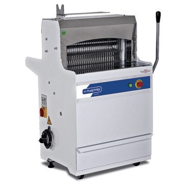 Tagliapane manuale su ruote per fette da 10 mm con 30 lame