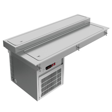 Piano refrigerato statico 3x GN 1/1 a 2 livelli, -10°/+5°C