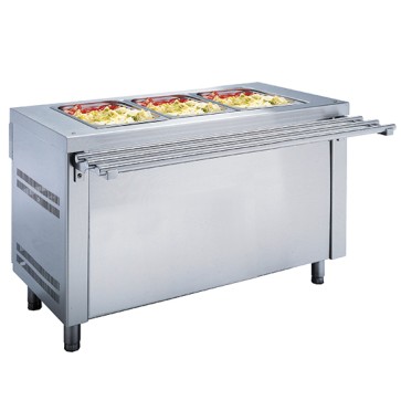 Vasca refrigerata da 3x GN 1/1 su armadio aperto