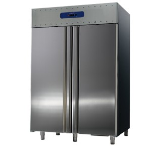 congelatore da 1400 litri in inox, GN 2/1, -10°/-25°C, 85 mm isolamento