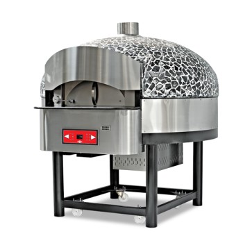 Forno rotativo a gas/legna 9 pizze Ø300mm